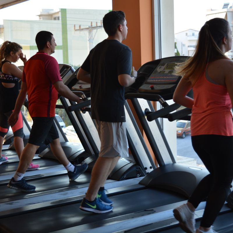 Αθλούμενοι τρέχουν σε διαδρόμους στο Wellfit Gym